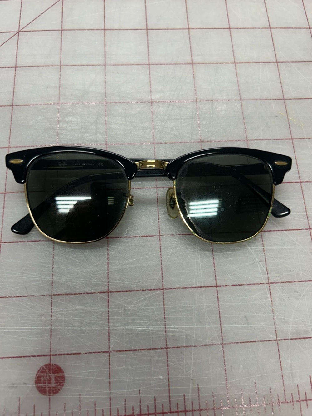 Classic Clubmaster Sunglasses in Black and Gold